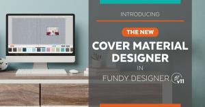 Fundy Designer software interface demonstrating the new Album Cover Materials Designer for creating and presenting album covers to clients.