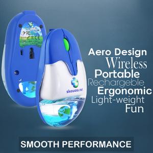 Product photography done for a mouse showing important infographics .