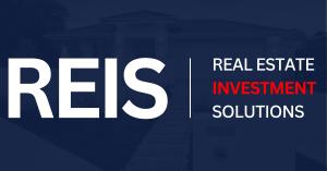 REIS Acronym with 'Real Estate Investment Solutions' on the right of REIS letters, stacked on top of each other at the same height of REIS letters