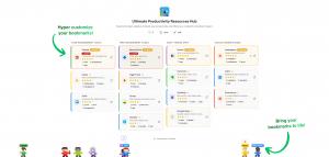 A LinkSpree Dashboard with structured Links and coded features