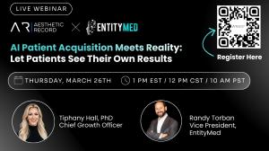 Event details for the Aesthetic Record x EntityMed upcoming webinar