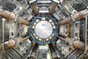 ATLAS particle detector at CERN’s Large Hadron Collider studying fundamental particles.
