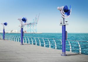 Example of installing Turbine Crew’s renewable energy smart pole ‘Eco-Clebine’ on a coastal promenade