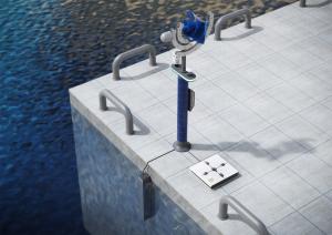 Example of installing Turbine Crew’s renewable energy smart pole ‘Eco-Clebine’ at a pier