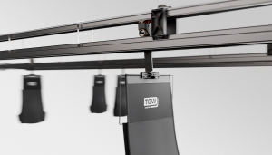 SmartPocket pocket sorter system - showing how the pockets travel via mobile robotics on a rail instead of conveyor