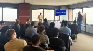 A leadership and professional development session at The League Global, supporting the growth of early-career professionals.