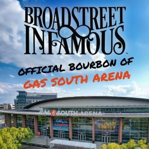 Broadstreet Infamous, a Georgia spirits brand, has become the Official Bourbon of Gas South Arena.