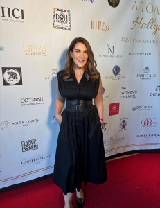 Linda Rank PA-C at VIP Oscars gifting lounge in Beverly Hills representing Soul and Beauty MEDx integrated beauty and wellness center