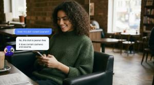 A person chatting with a conversational AI QR menu