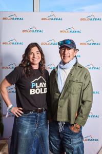 Larry Kasanoff with Bold&Zeal Co-Founder, Erica Bazerkanian
