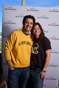 Gilles Marini with Bold&Zeal Co-Founder, Erica Bazerkanian