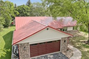 Brick Red Standing Seam Metal Roof in Rockford IL