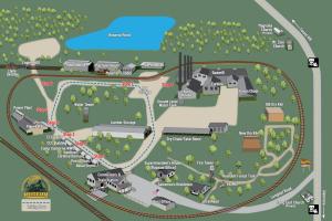 Visitors to the museum can download a driving map to guide them through 60-acres of interesting stops and interactive exhibits, including historic trains, World War II exhibits,  and an old post office.