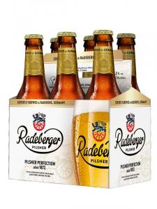 Radeberger Pilsner 6 pack bottles, new packaging