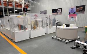 Zoomking factory testing area with interactive science museum exhibits ready for quality inspection and delivery to global clients.
