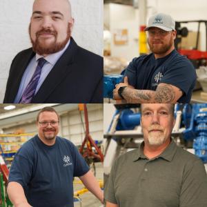 Collage of four men recently promoted by Duperon Corporation