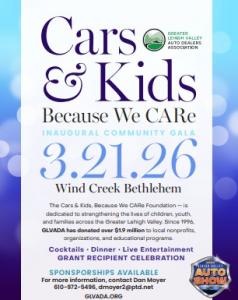 The inaugural Cars & Kids, Because We CARe Community Gala at Wind Creek Bethlehem is an evening of dining, entertainment and philanthropy supporting programs for children and families across the Lehigh Valley.