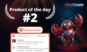 ClawSecure free OpenClaw security scanner that reached #2 on Product Hunt with 1,498 users scanning AI agents