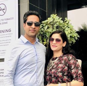 Simerjeet Singh with his partner and co-founder of Cutting Edge Learning Systems Tarveen