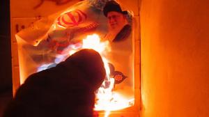 Ahvaz 10 Feb 2020 - Khamenei posters torched