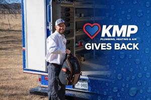 Rustin with Service Truck at KMP to gear up for the Gives Back program
