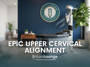 Photo showing EPIC Upper Cervical Alignment therapy machine at InfusaLounge Integrative & Functional Medicine in Allen, Texas
