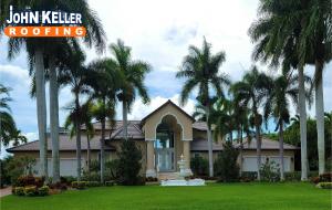 John Keller Roofing - Florida roof with logo