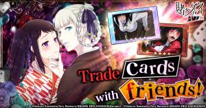 Card collection system featuring anime scenes