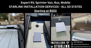Nationwide RV Starlink installation services for RVers on the move.