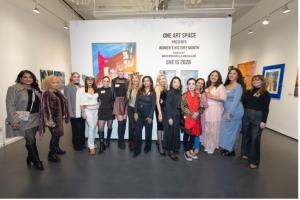 She Is 2026 Presenting Artists with MaryAnn Giella McCulloh and Mei Fung  of One Art Space Gallery (Photo Credit: SIPA USA for AP / Dave Warren)