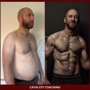 14 kg fat loss transformation achieved through Catalyst coaching with Covent Garden personal trainer David Mirza.