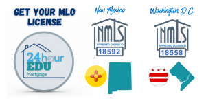 NMLS Approval Logos for Mortgage Loan Originator Education in DC and NM