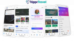 Trippr Travel App Screens - for iOS and Android
