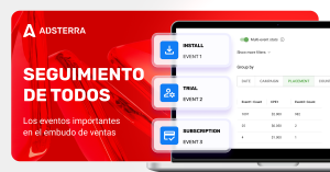 Adsterra lanza el seguimiento de múltiples eventos