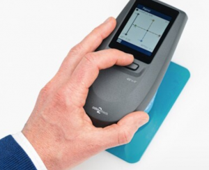 corlr2check, spectrophotometer, color measurement, in use