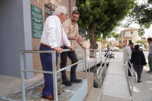 Casey Reinholtz, CEO of Soul Housing, meets with California State Senator Bob Archuleta to discuss housing and healthcare initiatives.