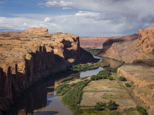 Colorado River Aerial View in Moab, Utah
