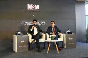The launch event was marked by insightful conversations with M3M India President Robin Mangla and Atmosphere Living Managing Director Sandeep Ahuja, sharing a common vision for future-ready destinations defined by service, flexibility, elevated experience