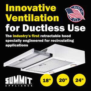 Retractable Ductless Range Hood