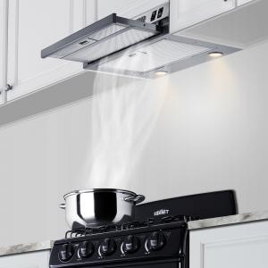 Retractable Ductless Range Hood Set Setting