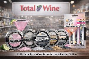 Wide array of edible glitter and rimming sugar for drinks available from Brew Glitter® at Total Wine & More