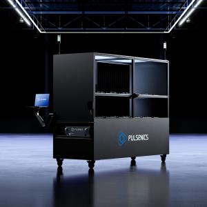 An artistic rendering of the Pulsenics AccelaGrade, a quality control device