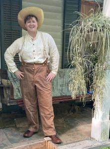 John in costume as the protagonist Harry