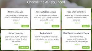 Edamam offers Nutrition Analysis, Meal Recommendation and Food Data APIs.