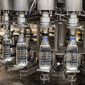 Machine vision being used at a bottling plant