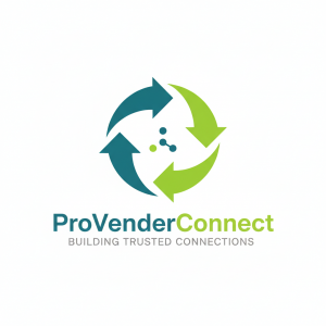 ProVendorConnect B2B procurement marketplace logo connecting HOAs and property managers with qualified service contractors