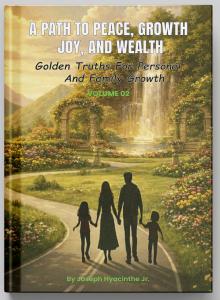 Book cover of A Path to Peace, Growth, Joy, and Wealth by Joseph Hyacinthe, a Christian personal development book on marriage, relationships, discipline, resilience, and building lasting wealth.