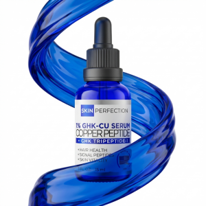 GHK-Cu Copper Peptide Serum - Blue Liquid for Skin and Hair