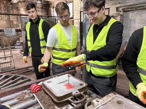 Engineers from Blackwood Engineering during a hands-on training session at Boro Foundry