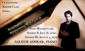Pianist Saleem Ashkar performs and gives piano masterclasses at InterHarmony Festival in July in Italy and August in Germany